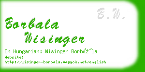 borbala wisinger business card